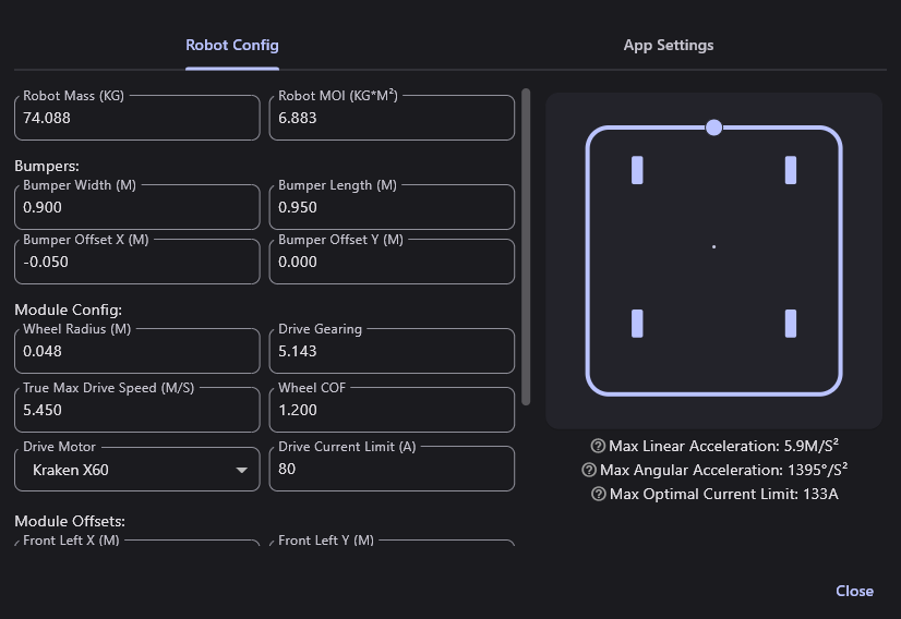 robot config